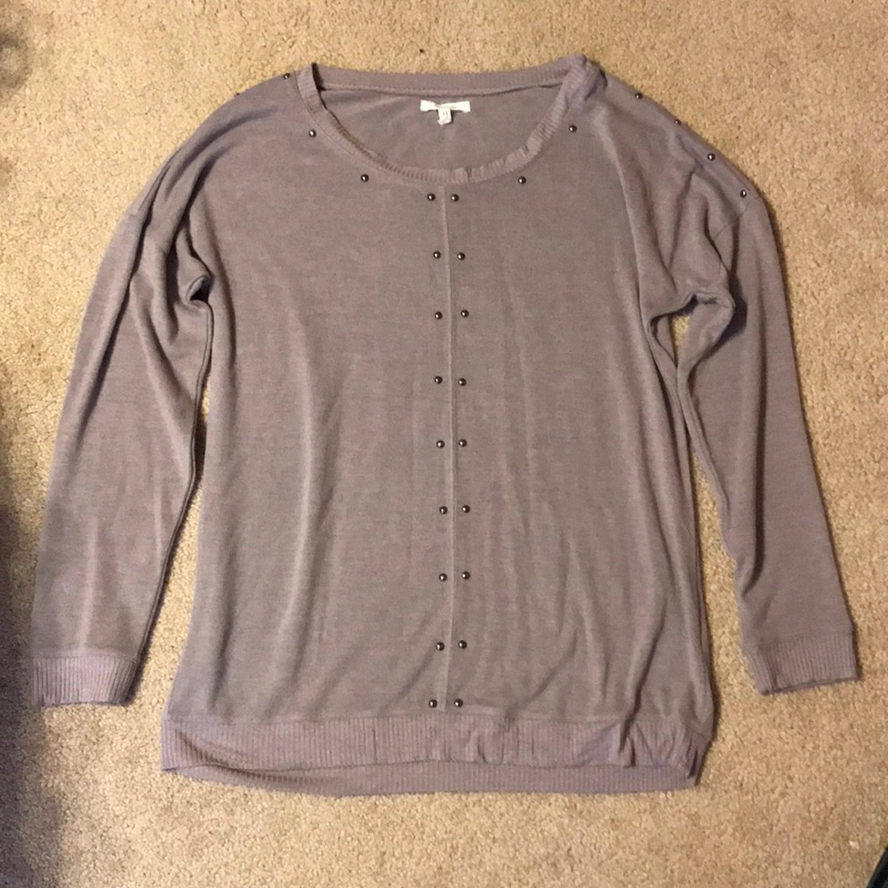 Purple jeweled sweater